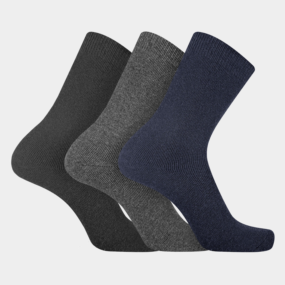 alpaca wollen sokken - 3 paar - zwart, navy en grijs