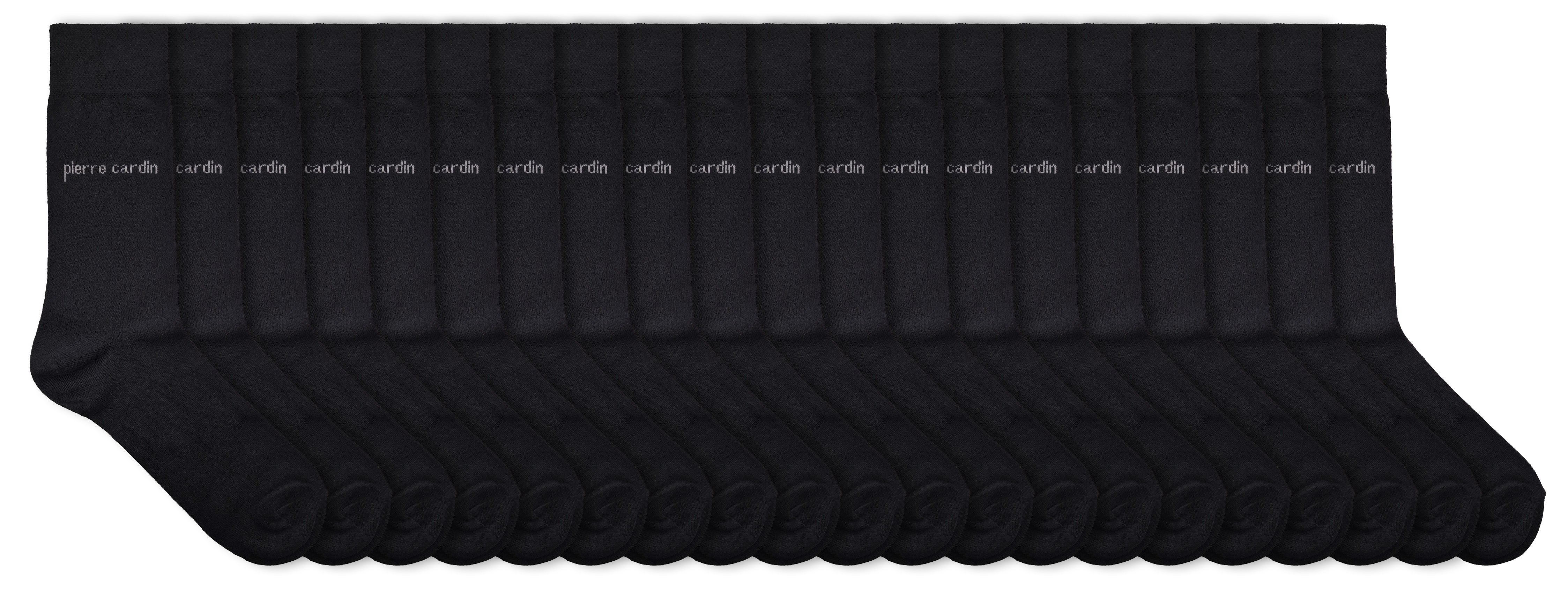 Pierre Cardin® - Herensokken Katoen - Normale Sokken - Multi Pack - 20 Paar - Maat 40/46 - Zwart