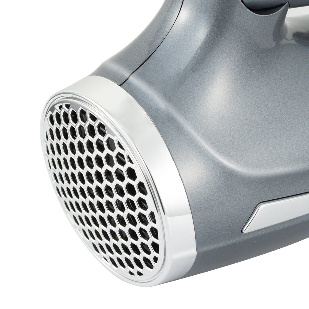 Detailfoto van de achterkant van de Reisföhn 1600W, met focus op het ontwerp en de ventilatieopeningen, die zorgen voor een efficiënte luchtstroom en optimale prestaties tijdens het haardrogen.